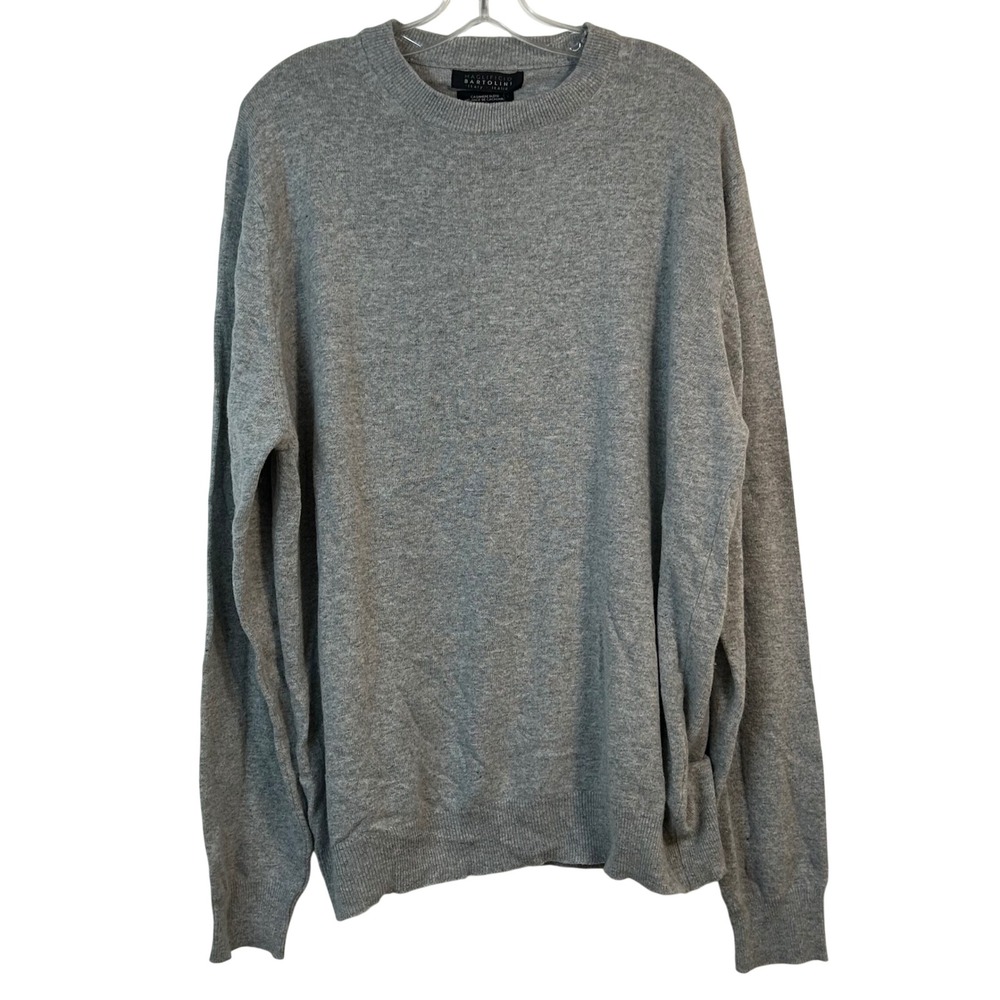 Maglificio Bartolini Italy Grey Cashmere Blend Crewneck Sweater XL W28-2061 NEW